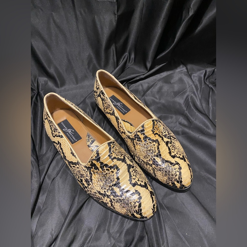 Giorgio Brutini genuine snake loafers